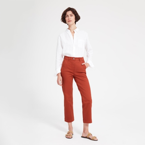 Everlane The Straight Leg Crop Pants 